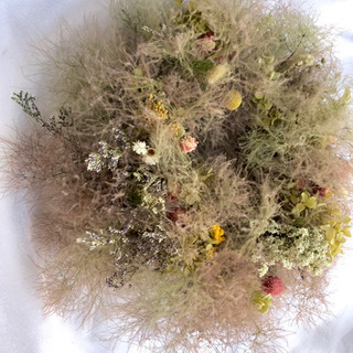 受注制作LLサイズスモークツリーのナチュラルリース