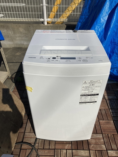 2018年製 東芝 4.5kg全自動洗濯機 AW-45M7 ステンレス槽 パワフル洗浄 つけおきコース おしゃれ着コース 3つのシャワーで しっかり洗う