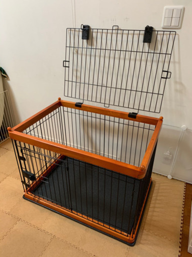 値下げ！まだ新しいペットゲージ　ウッド　小型犬用