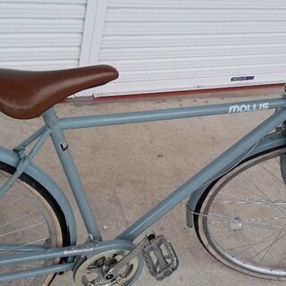 買い物/シティサイクル MOLLIS 27インチ 6段変速 オートライト ブルー