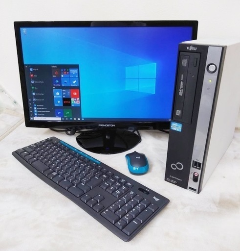 ■名古屋近郊無料持参！【美品！富士通製ESPRIMO FMVDH3A0M1・Win10機】快速！インテルi5のハイスペックなデスクトップPCフルセットです■取引先で引き取ったパソコンをしっかりメンテナンスして、お安く提供します♪　★初心者安心、インターネットもExcel ・Wordもバッチリ使えます！ 　１週間保証します！