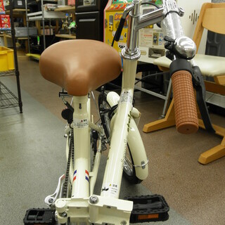 未使用品 折りたたみ自転車 16型 シンプルスタイル フレンチバニラ SS