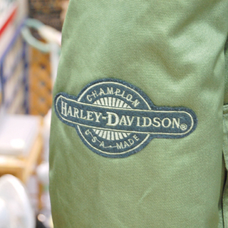 USA製 HARLEY-DAVIDSON HORACE SMALL ジャケット 40R 緑系 ブルゾン ハーレーダビッドソン☆ PayPay(ペイペイ)決済可能 ☆ 札幌市 清田区 平岡
