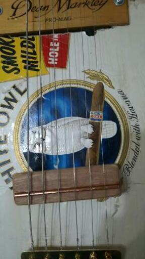 R.M.kalimba/craft＆junkオリジナルハンドメイドCigarBoXGuitar/#0019
