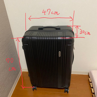 ノーブランド　スーツケース国際線受託手荷物無料サイズ　