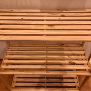 木製　2段棚