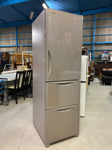 日立 R-S32JV 2019年製 クリスタルホワイト 幅54cmのスリム冷蔵庫