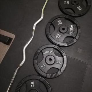 【取引終了】筋トレ ホームジム アイロテック irotec バーベルプレート EZバー セット