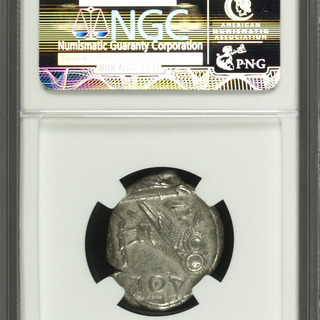 NGC鑑定済み　アンティークコイン　AU 5/5 5/5　準未使用品　アッティカ　アテナ　440-404 BC　テトラドラクマ　銀貨　古代ギリシャ　他サイト同時出品中