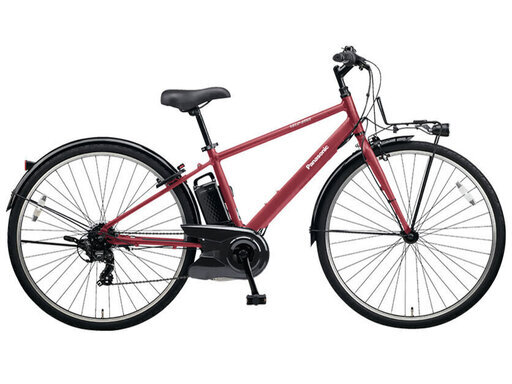 パナソニック（Panasonic）電動アシスト自転車　ベロスター BE-ELVS77 専用充電器付き　ワインレッド