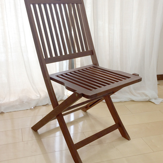 LOGOS（ロゴス）木製の折りたたみ式チェア、アウトドア椅子