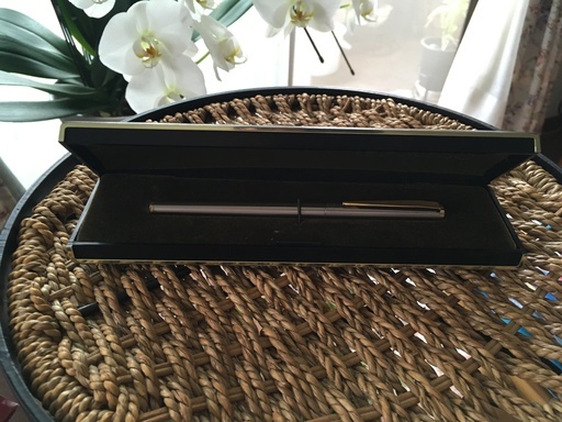 MONTBLANC/モンブラン 585 万年筆 ノブレス　ドイツ製 シルバー×ゴールド ペン先K14