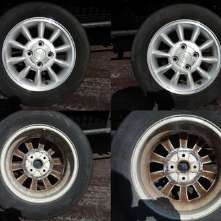 スズキ ラパン用 アルミホイール+タイヤ 155/65R13 4本セット