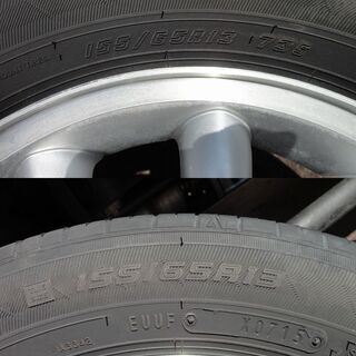 スズキ ラパン用 アルミホイール+タイヤ 155/65R13 4本セット
