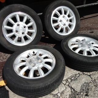 スズキ ラパン用 アルミホイール+タイヤ 155/65R13 4本セット