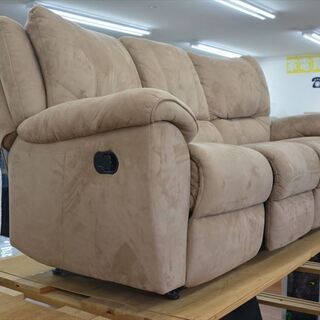 中古家具　ニトリ　手動リクライニングソファ　EMU 3P