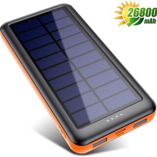 【新品・未使用】26800mAh ソーラーモバイルバッテリー