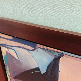 抽象画 中国アート 額装済 縦型パネル現代アート