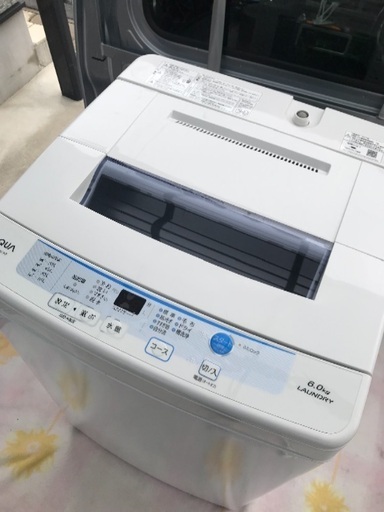 取引中2017年製アクア全自動洗濯機容量6キロ。千葉県内配送無料。設置無料。
