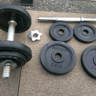 ダンベル、バーベル　トレーニング用　トレーニングマットセット　駅での手渡し可能