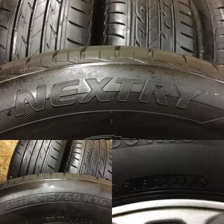 BS NEXTRY 215/60R16】夏タイヤ 4本【Flo-Tech 社外 16インチ