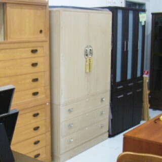 加茂桐たんす カギ付き 幅:106×奥行:45.5×高さ:172.5㎝ 収納タンス 和箪笥 苫小牧西店