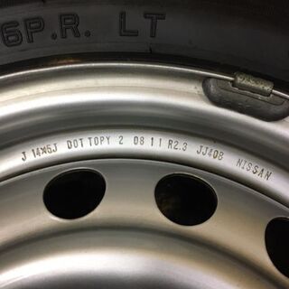 【DUNLOP ENASAVE VAN01 165R14 6PR LT】夏タイヤ 4本【日産 純正スチールホイール 14インチ 5J4HPCD100約+40】バリ溝　ADバン等　(TF319) クレジットカード QR決済可能