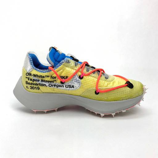 【未使用】NIKE ナイキ CD8178-700 靴　シューズ　コラボ WS VAPOR STREE Off-White（オフホワイト） スニーカー合成皮革/合成繊維/合成樹脂 イエロー メンズ