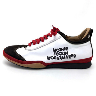 【美品】DSQUARED2 ディースクエアード 靴　シューズ MOTHER FUCKIN MOUNTAINEER スニーカー レザー ホワイト メンズ 美品】DSQUARED2 ディースクエアード 靴 シューズ MOTHER FUCKIN