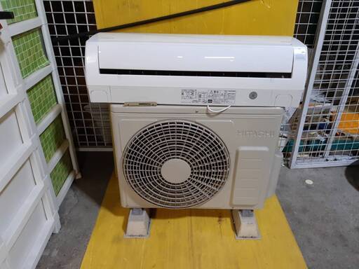 宮崎県内限定標準⛑工事価格込み⛑日立 HITACHI　ルームエアコン 　100V 冷2.2kw 暖2.2kw (内)RAS-L22DE22 (外)RAC-L22DE2　2014年式