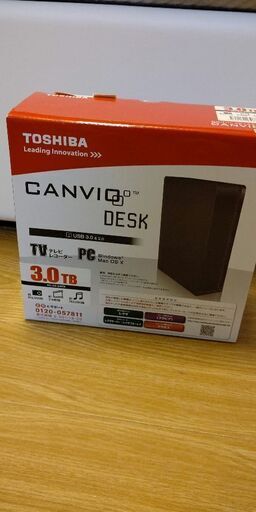 未使用品   東芝   外付けHDD   3テラ