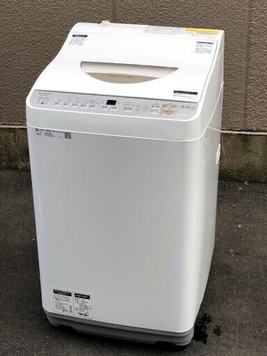 ㉑【6ヶ月保証付】18年製 シャープ 5.5kg 洗濯乾燥機 ES-TX5B-N 洗濯5.5kg/乾燥3.5kg