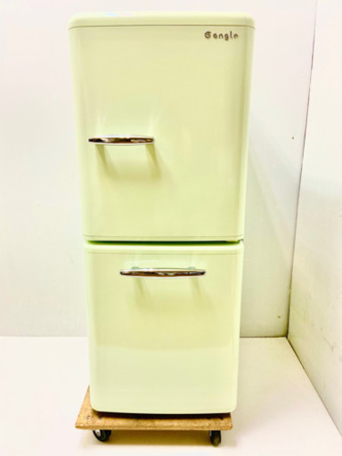 【レトロデザイン】グリーンがキュートな冷蔵庫 149ℓ