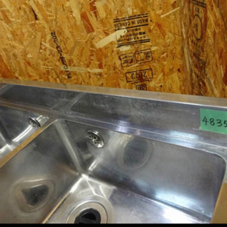 節約 (4835-02)業務用 ステンレス 二槽シンク W1000D450H800BG90 中古  
