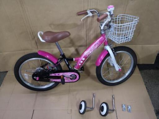 【美品】子供用 18インチ自転車 　補助輪付き　マルキン製