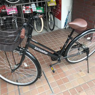 ★美品★2７インチ　軽快車　外装6段変速led発電ライト　ブラック