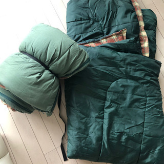 OGAWA　寝袋　ｘ　2　エア枕　キャンプ用品　収納袋
