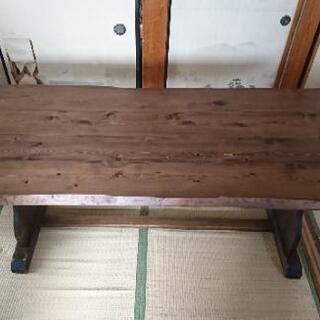 決まりました 天然木 ダイニングテーブルとベンチ