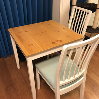 IKEA ダイニングテーブル+チェア2脚セット