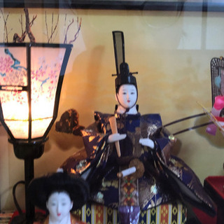 ひな祭り/雛人形三段飾り/明日香 ガラスのケース入、オルゴール付き