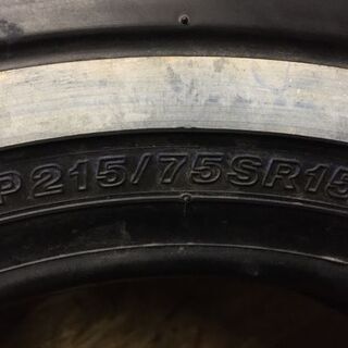 新品 BS SF-375 P215/75R15 15インチ 夏タイヤ 4本 当時物 ホワイトリボン ジムニー等　(VTH212) クレジットカード QR決済可能