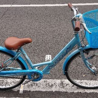 中古車　女の子用　24インチ　LEDオートライト　美品 売)女の子用24インチ中古車(オートライト) 中古車 女の子用 24インチ LED