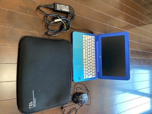 【目立つカラー】HP製ノートPC/ケース付/キーボード打ちやすい！