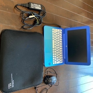 目立つカラー】HP製ノートPC/ケース付/キーボード打ちやすい！
