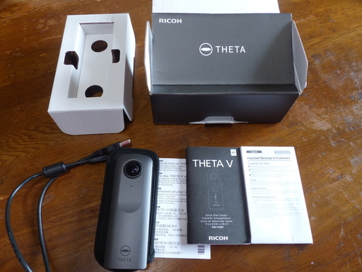 (お話中）RICOH THETA V 360度　ムビー　カメラ　リコー　シータ　V　４K　メタリックグレー