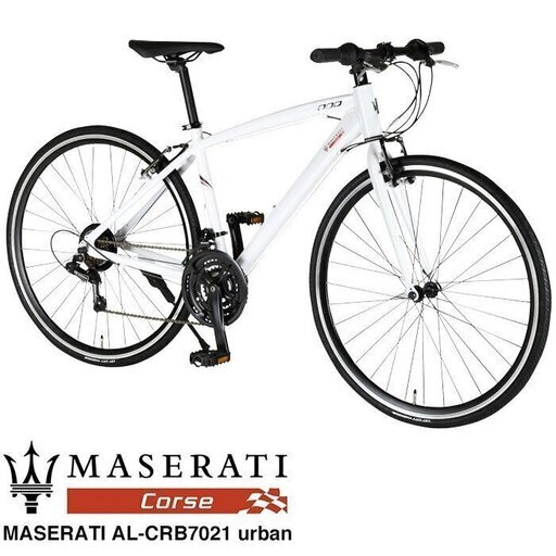 【完売】MASERATIAL-CRB7021urban 700ｘ28C クロスバイク 軽量アルミフレーム 21段変速機搭載 重量12.4kg 登録済み美品