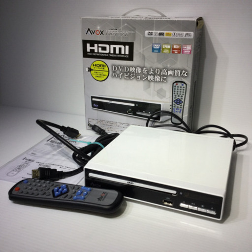 #3802 AVOX DVDプレーヤー ホワイト DVH-W190W
