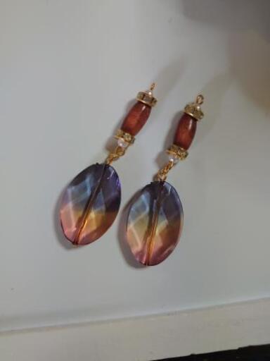 Handmadeアクリルビーズ手染めとウッドピアス Handmade輝 京終のその他の中古あげます 譲ります ジモティーで不用品の処分