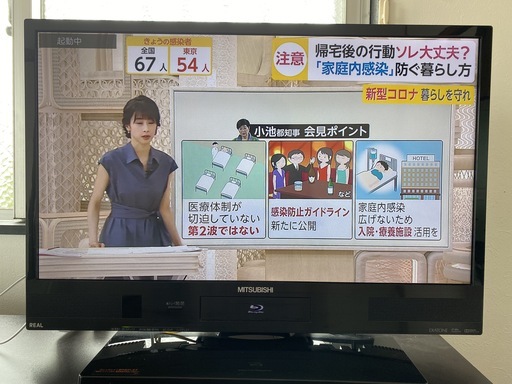 三菱ブルーレイ＆HDD内蔵液晶テレビ29インチ