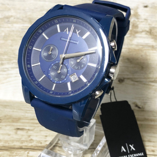 【新品】ARMANI アルマーニ メンズ腕時計 Exchange ブルーラバー